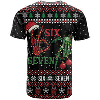 Funny Six Seven Skeleton Hand T Shirt Meme Gen Alpha Slang - Wonder Print Shop