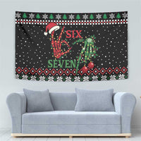 Funny Six Seven Skeleton Hand Tapestry Meme Gen Alpha Slang - Wonder Print Shop