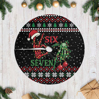 Funny Six Seven Skeleton Hand Tree Skirt Meme Gen Alpha Slang - Wonder Print Shop