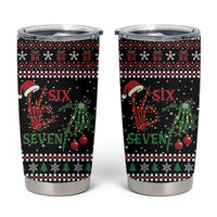 Funny Six Seven Skeleton Hand Tumbler Cup Meme Gen Alpha Slang - Wonder Print Shop