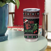 Funny Six Seven Skeleton Hand Tumbler Cup Meme Gen Alpha Slang - Wonder Print Shop