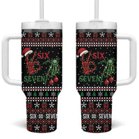 Funny Six Seven Skeleton Hand Tumbler With Handle Meme Gen Alpha Slang - Wonder Print Shop