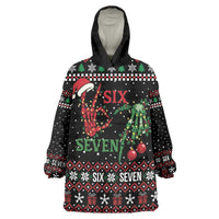Funny Six Seven Skeleton Hand Wearable Blanket Hoodie Meme Gen Alpha Slang - Wonder Print Shop