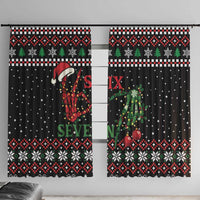 Funny Six Seven Skeleton Hand Window Curtain Meme Gen Alpha Slang - Wonder Print Shop