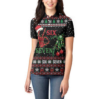 Funny Six Seven Skeleton Hand Women Polo Shirt Meme Gen Alpha Slang - Wonder Print Shop
