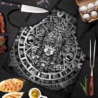 Mexico Aztec Warrior Goddess Apron Aztec Skull Tribal Calender Silver Spirit - Wonder Print Shop