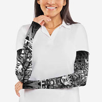 Mexico Aztec Warrior Goddess Arm Sleeves Aztec Skull Tribal Calender Silver Spirit - Wonder Print Shop