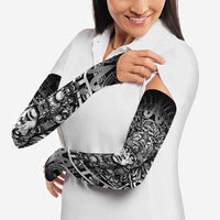 Mexico Aztec Warrior Goddess Arm Sleeves Aztec Skull Tribal Calender Silver Spirit - Wonder Print Shop