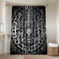 Mexico Aztec Warrior Goddess Bathroom Set Aztec Skull Tribal Calender Silver Spirit - Wonder Print Shop