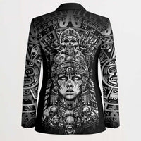 Mexico Aztec Warrior Goddess Blazer Aztec Skull Tribal Calender Silver Spirit - Wonder Print Shop