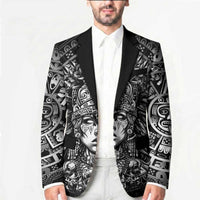 Mexico Aztec Warrior Goddess Blazer Aztec Skull Tribal Calender Silver Spirit - Wonder Print Shop