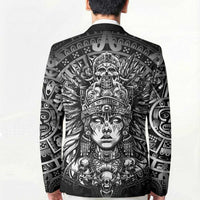 Mexico Aztec Warrior Goddess Blazer Aztec Skull Tribal Calender Silver Spirit - Wonder Print Shop