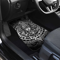 Mexico Aztec Warrior Goddess Car Mats Aztec Skull Tribal Calender Silver Spirit - Wonder Print Shop