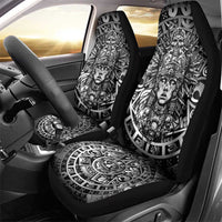 Mexico Aztec Warrior Goddess Car Seat Cover Aztec Skull Tribal Calender Silver Spirit - Wonder Print Shop