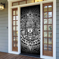 Mexico Aztec Warrior Goddess Door Cover Aztec Skull Tribal Calender Silver Spirit - Wonder Print Shop