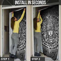 Mexico Aztec Warrior Goddess Door Cover Aztec Skull Tribal Calender Silver Spirit - Wonder Print Shop