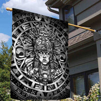 Mexico Aztec Warrior Goddess Garden Flag Aztec Skull Tribal Calender Silver Spirit - Wonder Print Shop