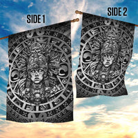 Mexico Aztec Warrior Goddess Garden Flag Aztec Skull Tribal Calender Silver Spirit - Wonder Print Shop