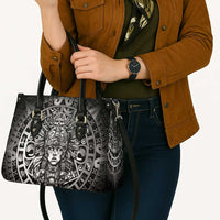 Mexico Aztec Warrior Goddess Leather Bag Aztec Skull Tribal Calender Silver Spirit - Wonder Print Shop