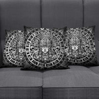 Mexico Aztec Warrior Goddess Pillow Cover Aztec Skull Tribal Calender Silver Spirit - Wonder Print Shop