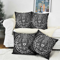 Mexico Aztec Warrior Goddess Pillow Cover Aztec Skull Tribal Calender Silver Spirit - Wonder Print Shop