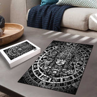 Mexico Aztec Warrior Goddess Puzzle Aztec Skull Tribal Calender Silver Spirit - Wonder Print Shop