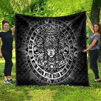 Mexico Aztec Warrior Goddess Quilt Aztec Skull Tribal Calender Silver Spirit - Wonder Print Shop