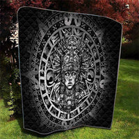 Mexico Aztec Warrior Goddess Quilt Aztec Skull Tribal Calender Silver Spirit - Wonder Print Shop