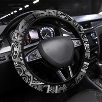 Mexico Aztec Warrior Goddess Steering Wheel Cover Aztec Skull Tribal Calender Silver Spirit - Wonder Print Shop