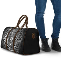 Mexico Aztec Warrior Goddess Travel Bag Aztec Skull Tribal Calender Silver Spirit - Wonder Print Shop