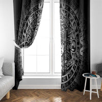 Mexico Aztec Warrior Goddess Window Curtain Aztec Skull Tribal Calender Silver Spirit - Wonder Print Shop
