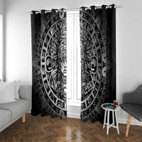 Mexico Aztec Warrior Goddess Window Curtain Aztec Skull Tribal Calender Silver Spirit - Wonder Print Shop