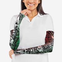 Mexico Aztec Warrior Goddess Arm Sleeves Aztec Skull Tribal Calender Tricolor Spirit - Wonder Print Shop