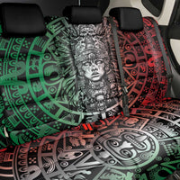 Mexico Aztec Warrior Goddess Back Car Seat Cover Aztec Skull Tribal Calender Tricolor Spirit - Wonder Print Shop