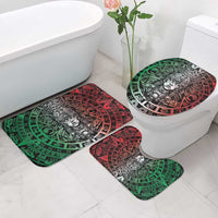 Mexico Aztec Warrior Goddess Bathroom Set Aztec Skull Tribal Calender Tricolor Spirit - Wonder Print Shop
