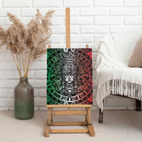 Mexico Aztec Warrior Goddess Canvas Wall Art Aztec Skull Tribal Calender Tricolor Spirit - Wonder Print Shop