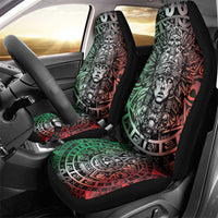 Mexico Aztec Warrior Goddess Car Seat Cover Aztec Skull Tribal Calender Tricolor Spirit - Wonder Print Shop