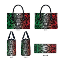 Mexico Aztec Warrior Goddess Leather Bag Aztec Skull Tribal Calender Tricolor Spirit - Wonder Print Shop