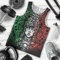 Mexico Aztec Warrior Goddess Men Tank Top Aztec Skull Tribal Calender Tricolor Spirit - Wonder Print Shop