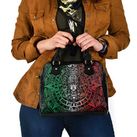 Mexico Aztec Warrior Goddess Shoulder Handbag Aztec Skull Tribal Calender Tricolor Spirit - Wonder Print Shop