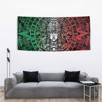 Mexico Aztec Warrior Goddess Tapestry Aztec Skull Tribal Calender Tricolor Spirit - Wonder Print Shop