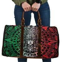 Mexico Aztec Warrior Goddess Travel Bag Aztec Skull Tribal Calender Tricolor Spirit - Wonder Print Shop