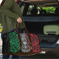 Mexico Aztec Warrior Goddess Travel Bag Aztec Skull Tribal Calender Tricolor Spirit - Wonder Print Shop
