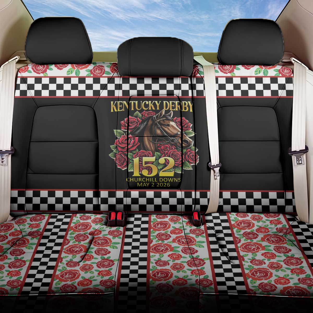 Kentucky Horse Racing 152nd Back Car Seat Cover Run for the Roses May 2026