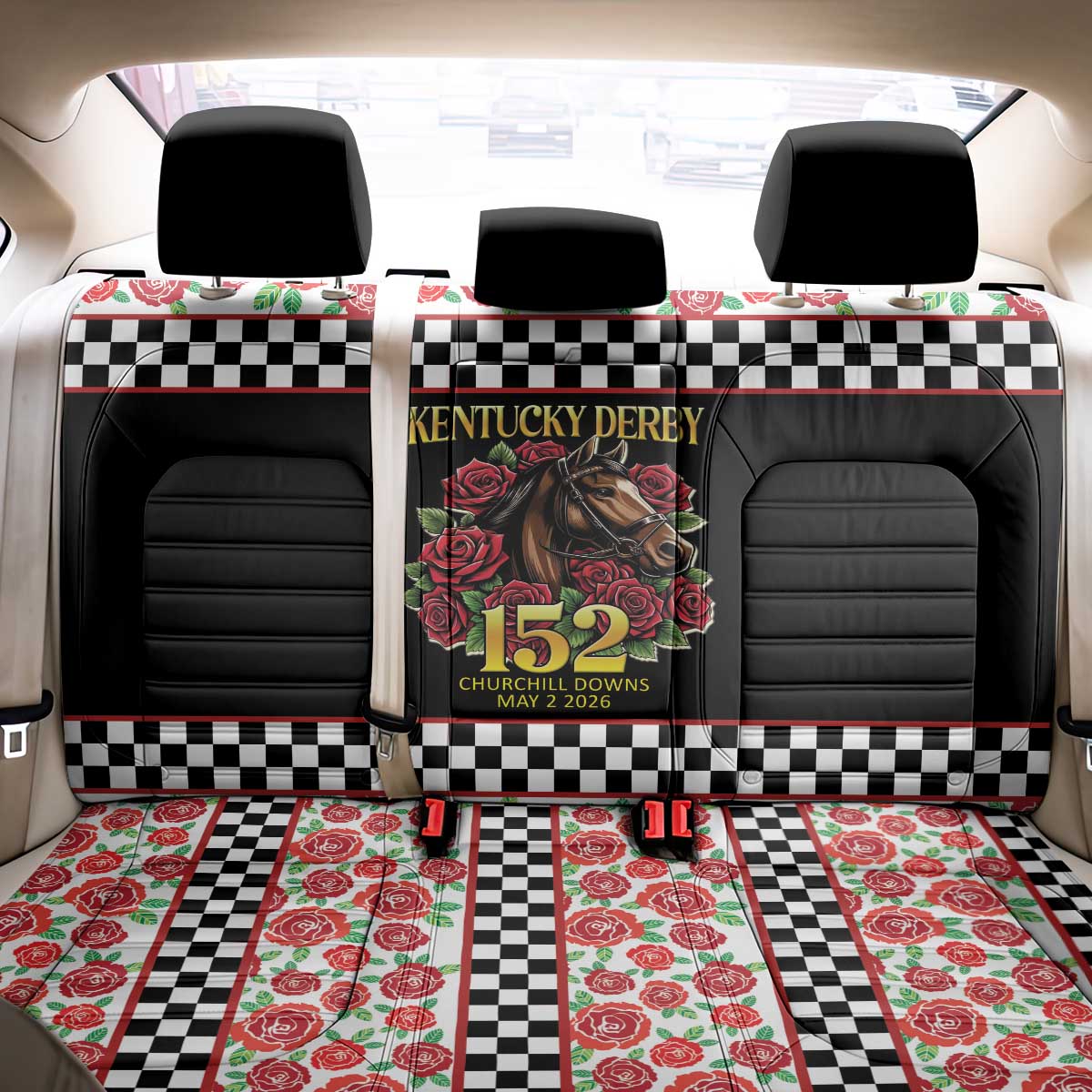 Kentucky Horse Racing 152nd Back Car Seat Cover Run for the Roses May 2026