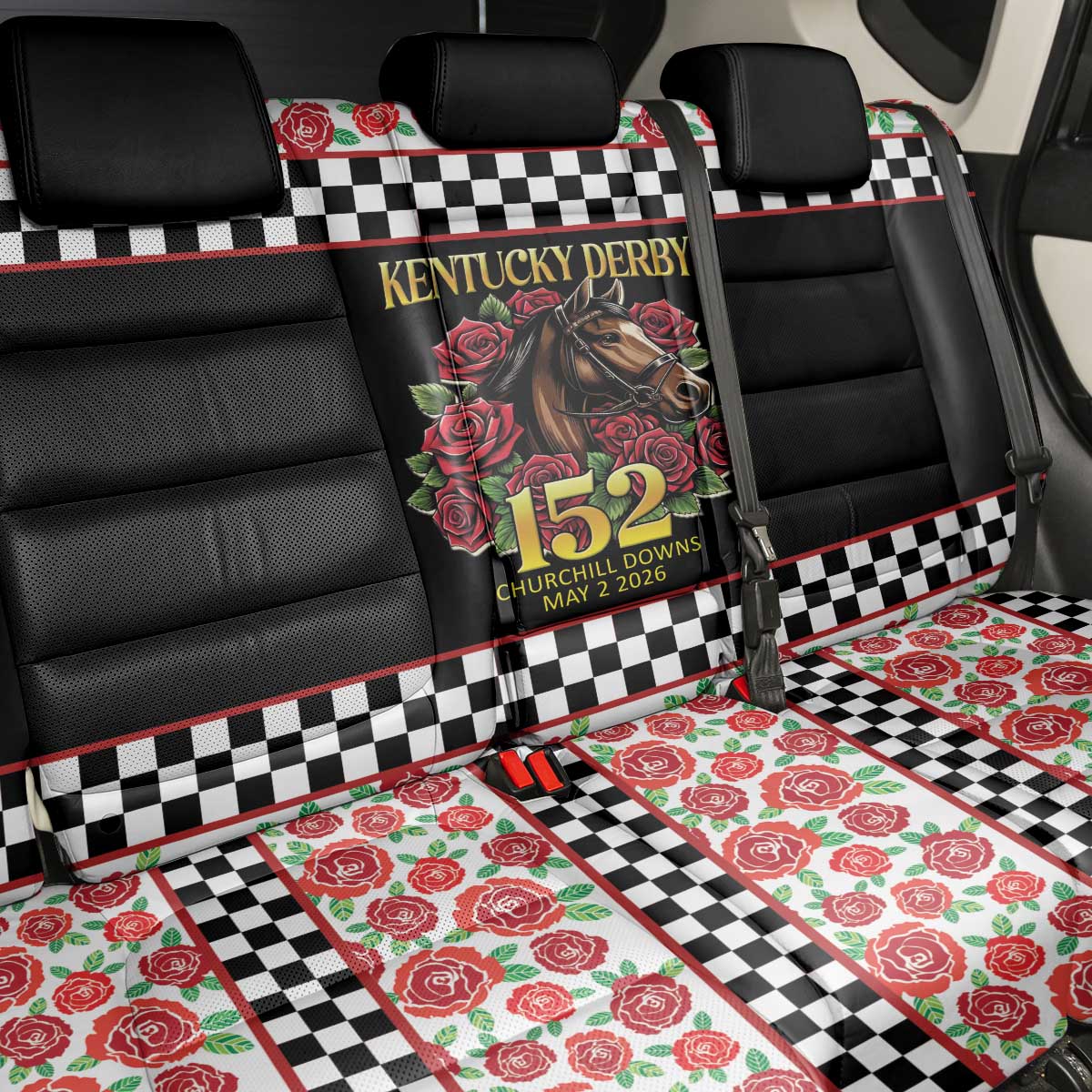 Kentucky Horse Racing 152nd Back Car Seat Cover Run for the Roses May 2026