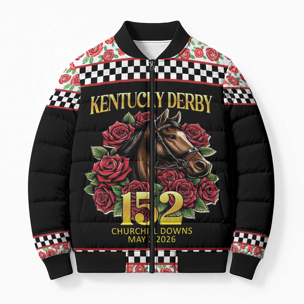 Kentucky Horse Racing 152nd Bomber Puffer Jacket Run for the Roses May 2026