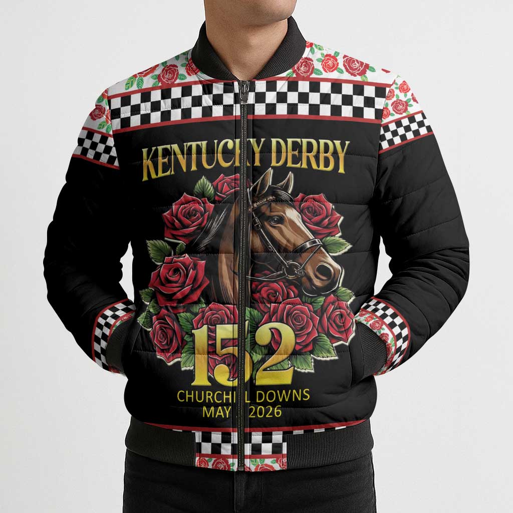 Kentucky Horse Racing 152nd Bomber Puffer Jacket Run for the Roses May 2026