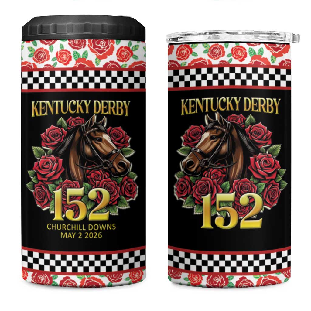 Kentucky Horse Racing 152nd 4 in 1 Can Cooler Tumbler Run for the Roses May 2026