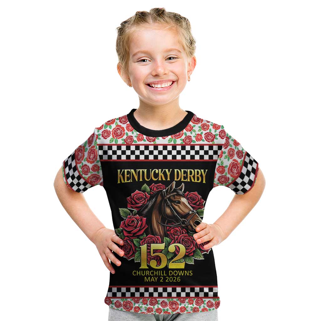 Kentucky Horse Racing 152nd Kid T Shirt Run for the Roses May 2026